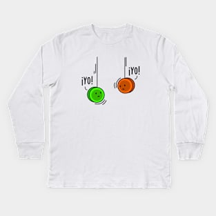 Yo Yo Spanish Pun Kids Long Sleeve T-Shirt